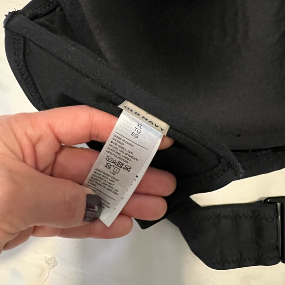 NWT Old Navy Convertible Halter Top Bathing Suit (Black; size XL) - Picture 9 of 10